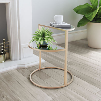 Terrace Side Table Mirror & Gold - Versatile Home