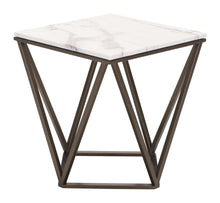Load image into Gallery viewer, Tintern End Table White &amp; Antique Brass - Versatile Home