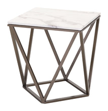 Load image into Gallery viewer, Tintern End Table White &amp; Antique Brass - Versatile Home
