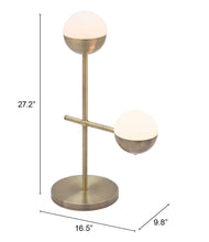 Load image into Gallery viewer, Waterloo Table Lamp White &amp; Brushed Bronze - Versatile Home