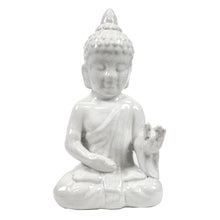 Load image into Gallery viewer, WHITE CERAMIC SEATED BUDDHA - Versatile Home